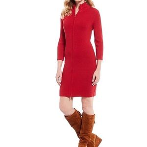 NEW! Tommy Bahama Pickford Rib Full Zip Sweater Dress.